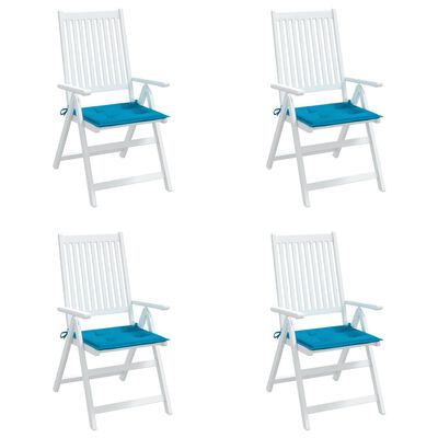 vidaXL Almofadões p/ cadeiras de jardim 4 pcs tecido oxford azul