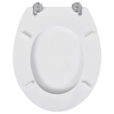 vidaXL Assentos de sanita com tampas 2 pcs MDF branco