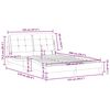 vidaXL Estrutura de cama sem colch&atilde;o Zadar 120x200 couro artif. branco/preto