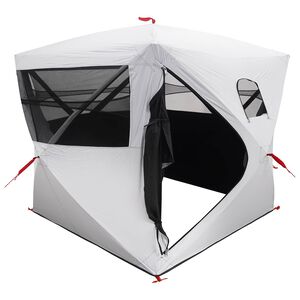 vidaXL Barraca de Ca&ccedil;a com telhado Branco Blackout 143 x 143 x 165 cm
