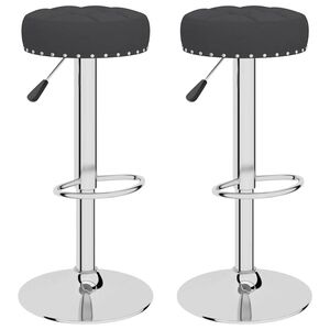 vidaXL Bancos de bar 2 pcs tecido preto