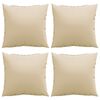 vidaXL Almofadas decorativas 4 pcs 40x40 cm tecido bege