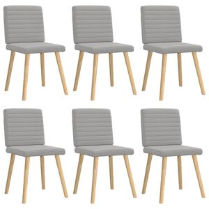 vidaXL Cadeiras de jantar 6 pcs tecido cinza nuvem