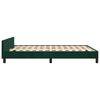 vidaXL Estrutura de cama sem colch&atilde;o 140x200 cm veludo verde-escuro