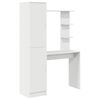 vidaXL Mesa com prateleira com armazenamento com porta 2 unid. Branco