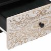 vidaXL Gabinete de Cama Branco 40 x 33 x 46 cm Madeira de manga maci&ccedil;a
