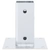 vidaXL Bases de poste quadradas 4 pcs prata 71x71 mm aço galvanizado