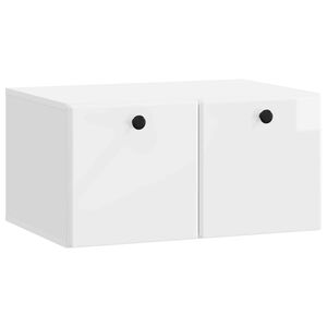 vidaXL Gabinete de TV de Parede 59,5 x 41 x 30 cm Branco Brilhante