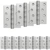 vidaXL Dobradi&ccedil;a 16 unid. 100 x 78 x 13 mm Prateado A&ccedil;o