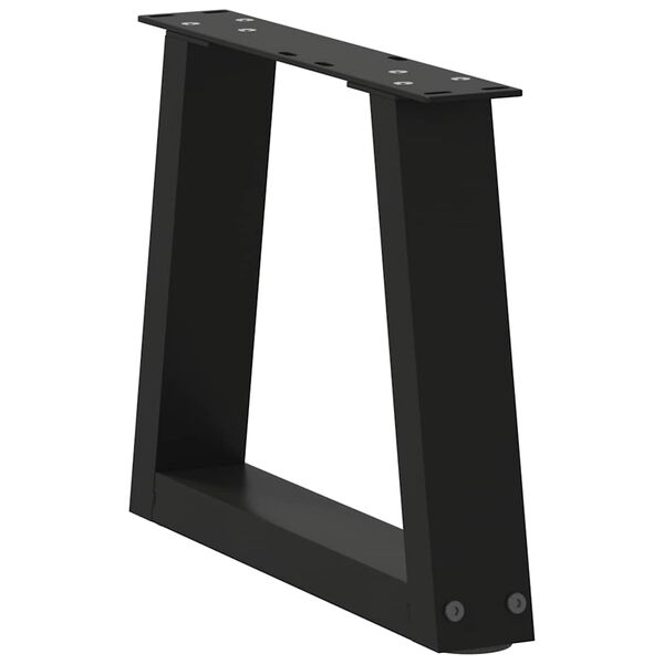 vidaXL P&eacute;s para mesa de centro em V, 2 pe&ccedil;as, preto, 40x(30-31,3) cm, a&ccedil;o