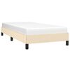 vidaXL Estrutura de cama sem colch&atilde;o 90x190 cm tecido creme