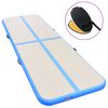 vidaXL Colch&atilde;o de gin&aacute;stica insufl&aacute;vel c/ bomba 500x100x10 cm PVC azul