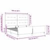 vidaXL Estrutura da Cama Castanho escuro 160 x 200 cm tecido