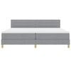 vidaXL Cama Box Spring LED com led Cinzento-claro 200 x 200 cm tecido