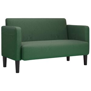 vidaXL Sof&aacute;-luvas 109 cm tecido corduroy verde escuro
