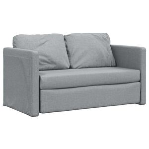 vidaXL Sof&aacute;-cama sem p&eacute;s 112x174x55 cm tecido cinzento-claro
