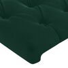 vidaXL Cabeceira de cama veludo 100x7x78/88 cm verde-escuro