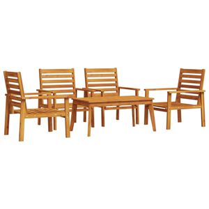 vidaXL 5 pcs conjunto lounge de jardim madeira de acácia maciça