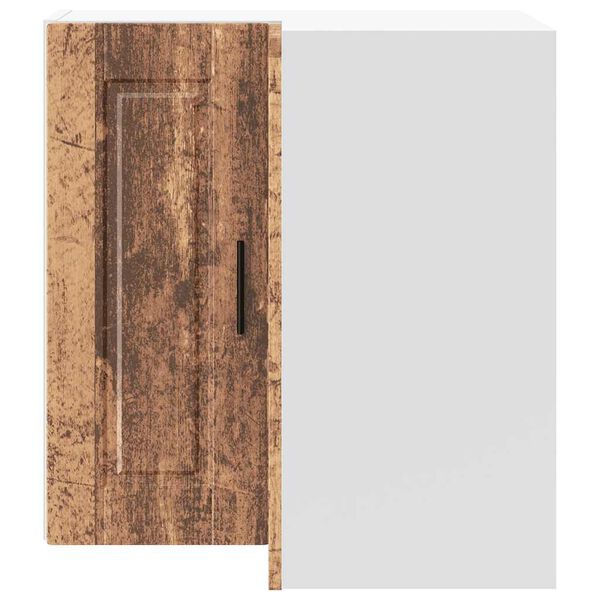 vidaXL Armário canto parede cozinha Porto madeira madeira velha