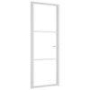 vidaXL Porta de interior 76x201,5 cm vidro ESG e alum&iacute;nio branco