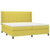vidaXL Cama box spring c/ colch&atilde;o e LED 200x200 cm tecido verde