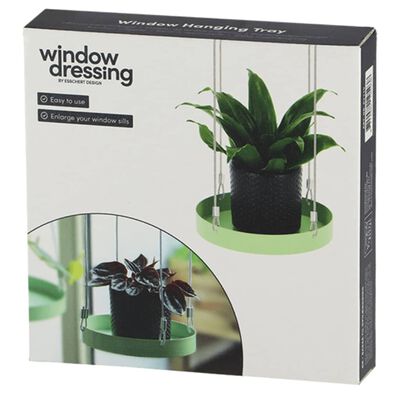 Esschert Design Tabuleiro para plantas suspenso redondo S verde