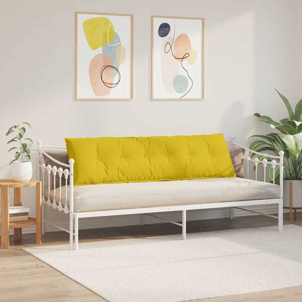 vidaXL Travesseiro para Costas Amarelo 180 x 50 cm
