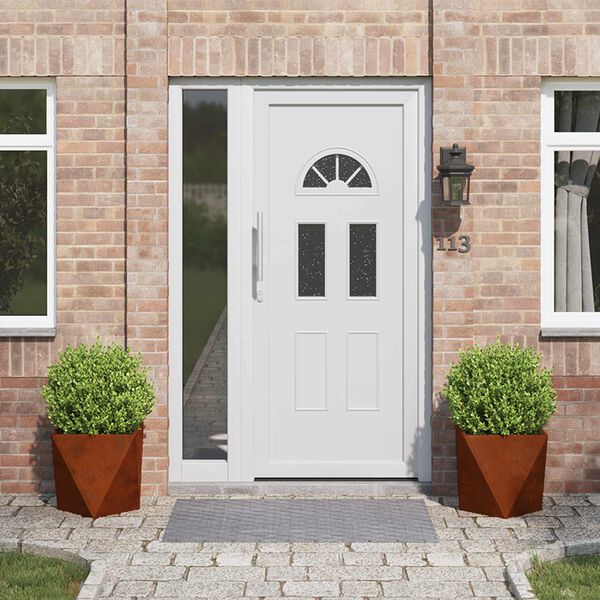 vidaXL Floreira 2 pcs Ferro Enferrujado 40 x 40 x 40 cm