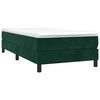 vidaXL Estrutura de cama com molas 90x190 cm veludo verde-escuro