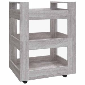 vidaXL Carrinho de cozinha 60x45x80 cm derivados madeira cinza sonoma