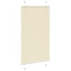 vidaXL Creme Plissada Cega 80x100 cm Largura Tecido 79,4 cm Poli&eacute;ster