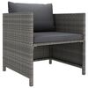 vidaXL 8 pcs conjunto lounge de jardim c/ almofad&otilde;es vime PE cinzento