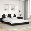 vidaXL Cama Viana com colch&atilde;o 160x200 cm couro artificial preto e branco