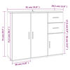 vidaXL Aparador 91x29,5x75 cm derivados de madeira branco brilhante