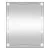 vidaXL Espelho de parede retangular com luzes LED 50x60 cm vidro