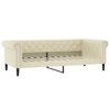 vidaXL Sof&aacute;-cama 90x200 cm couro artificial cor creme