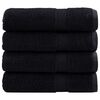 vidaXL Toalhas de m&atilde;os premium SOLUND 4 pcs 50x100 cm 600 gsm preto