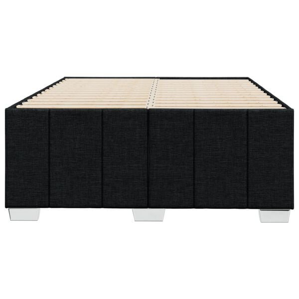 vidaXL Estrutura de cama sem colch&atilde;o 120x200 cm tecido preto