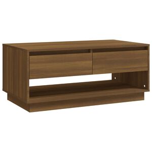 vidaXL Mesa centro 102,5x55x44 cm derivados madeira carvalho castanho