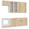 vidaXL Unidade de Cozinha LYON 8 pcs Carvalho Sonoma