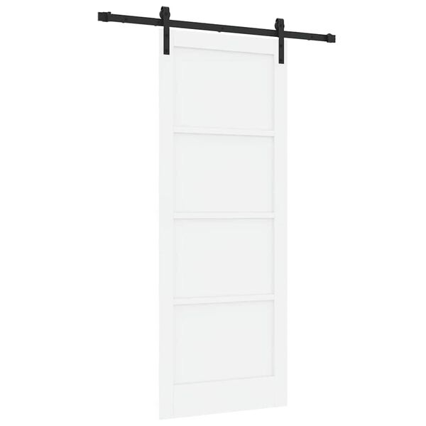vidaXL Porta Deslizante Branco 83 x 211 cm Madeira de Pinheiro S&oacute;lida