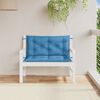 vidaXL Almofadões banco jardim 2pcs 100x50x7cm mesclado tecido azul