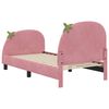 vidaXL Estrutura de Cama Infantil com Cabeceira Rosa 80 x 160 cm