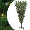 vidaXL &Aacute;rvore de Natal Artificial Pr&eacute;-iluminada Invertida com Conjunto de Bolas