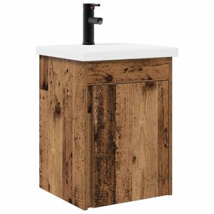 vidaXL Conjunto de M&oacute;veis de Banheiro com Torneira Madeira antiga