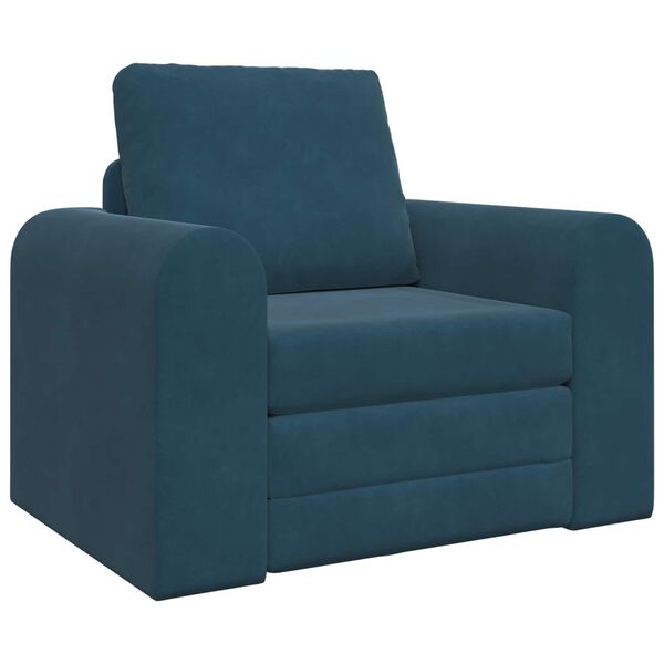 vidaXL Sof&aacute;-Cama Azul 98 x 71 x 83 cm Veludo