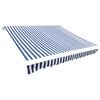 vidaXL Lona para toldo azul e branco 4,5x3 m