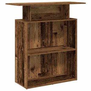vidaXL Balc&atilde;o de recep&ccedil;&atilde;o 100x40x104 cm deriv. madeira madeira velha