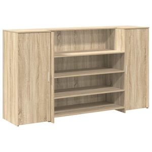 vidaXL Balc&atilde;o recep&ccedil;&atilde;o 180x50x103,5 cm madeira carvalho sonoma