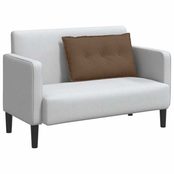 vidaXL Travesseiro para Costas Castanho 80 x 19 x 50 cm tecido